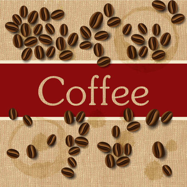 Coffee beans design, vector illustration 