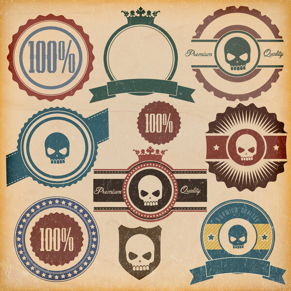 Vintage premium quality labels