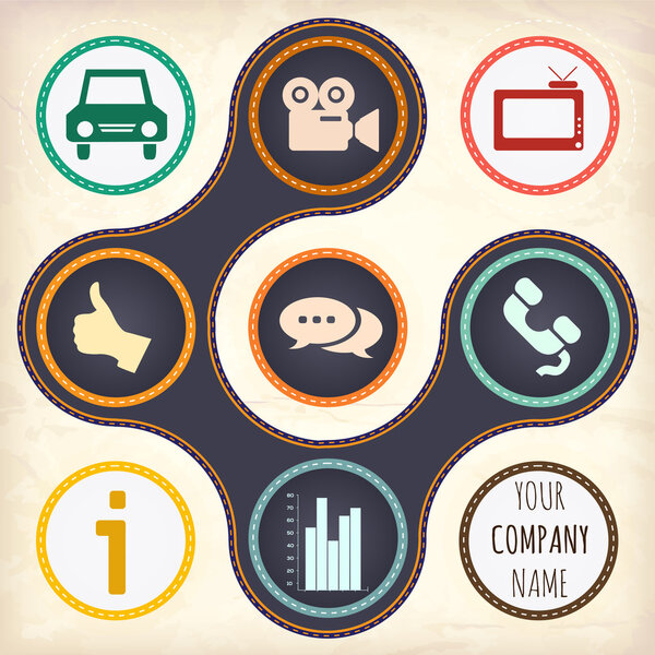 Set of different scopes of work icons