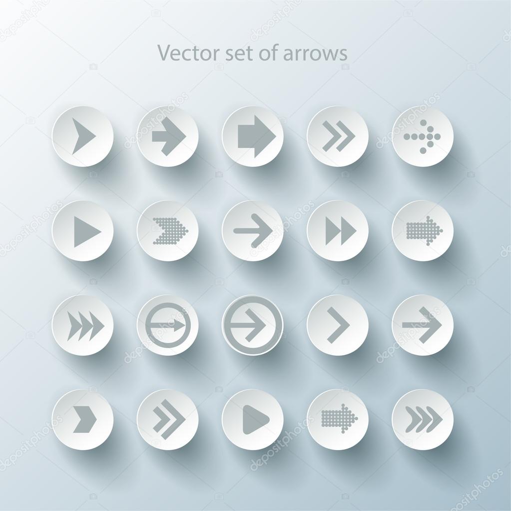 Arrow sign icon set