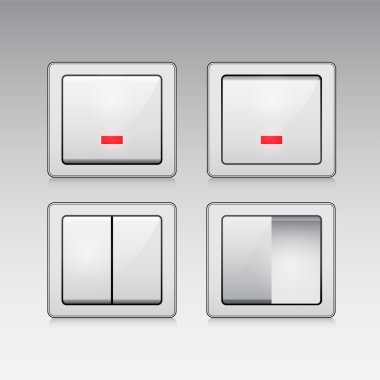Electric switch web vector icon clipart