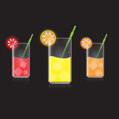 Lemon, grapefruit and orange Juice clipart