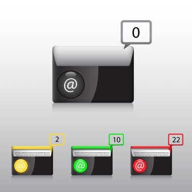 Set vector e mail icon clipart