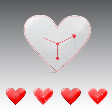 Time of the Valentine's day. Vector illustration. clipart