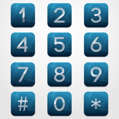 Telefon tuş takımı vektör çizim