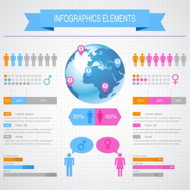 iş Infographic öğeleri illüstrasyon vektör
