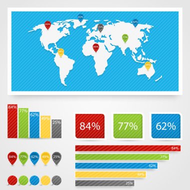 iş Infographic öğeleri illüstrasyon vektör