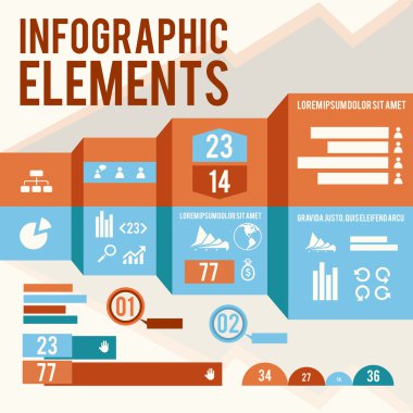 iş Infographic öğeleri illüstrasyon vektör