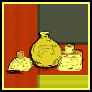 parfüm koleksiyonu vektör çizim