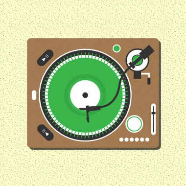 Record Player vector illustration clipart