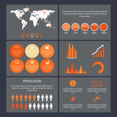 iş Infographic öğeleri illüstrasyon vektör