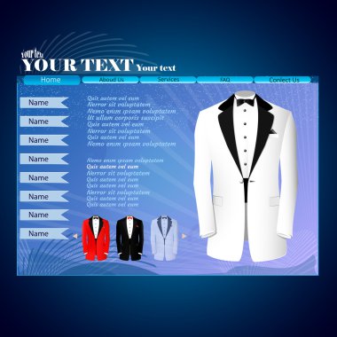 Website design template for designers. Vector illustration. clipart