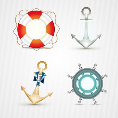 Set of Nautical objects clipart