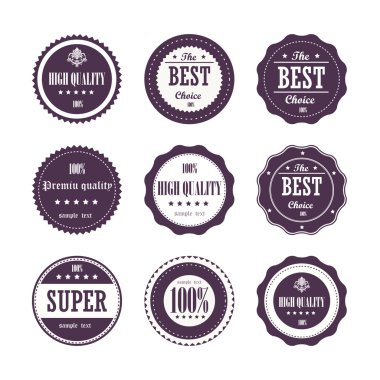 Collection of Vintage High Quality labels clipart