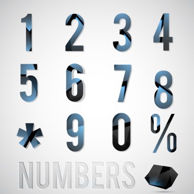 Vector numbers vector illustration clipart