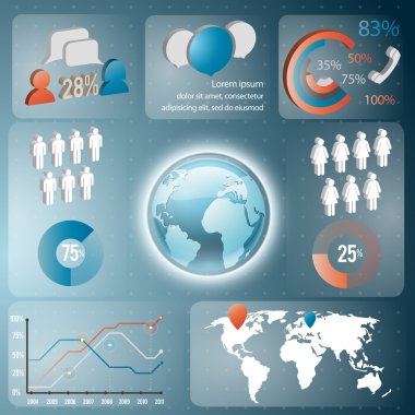 iş Infographic öğeleri illüstrasyon vektör