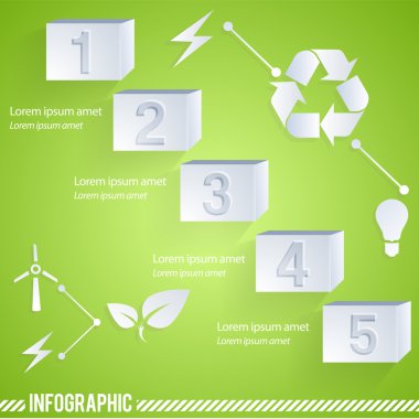 Eco infographic elements. Vector set clipart