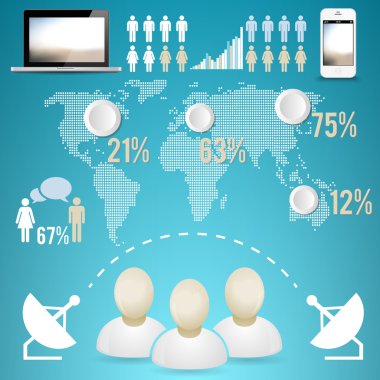iş Infographic öğeleri illüstrasyon vektör