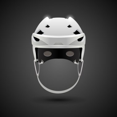 Hockey Helmet isolated on Black Background clipart
