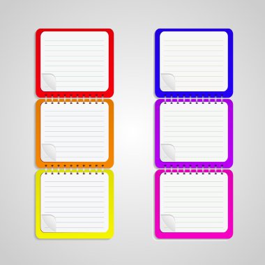 Set of vector notebook clipart