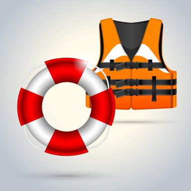 Llife jacket ,life buoys clipart