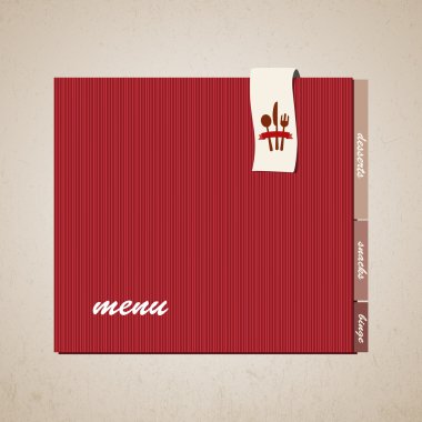 Restaurant menu design card clipart