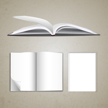 Blank pages inside of notebook clipart