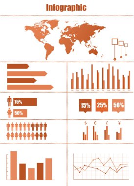 iş Infographic öğeleri illüstrasyon vektör