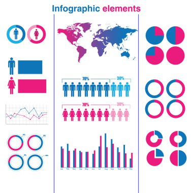 iş Infographic öğeleri illüstrasyon vektör