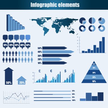 Business infographic elements vector illustration clipart