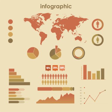 iş Infographic öğeleri illüstrasyon vektör