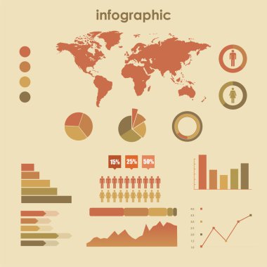 Business infographic elements vector illustration clipart