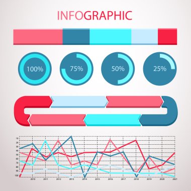 iş Infographic öğeleri illüstrasyon vektör