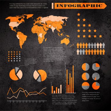 iş Infographic öğeleri illüstrasyon vektör