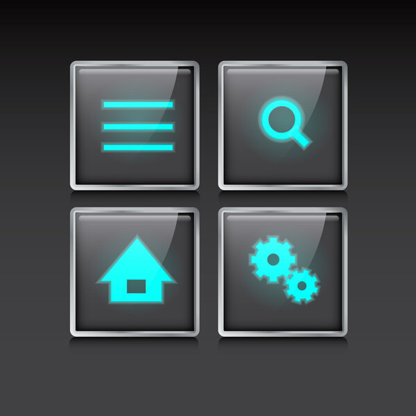 Набор векторных значков веб-сайта
