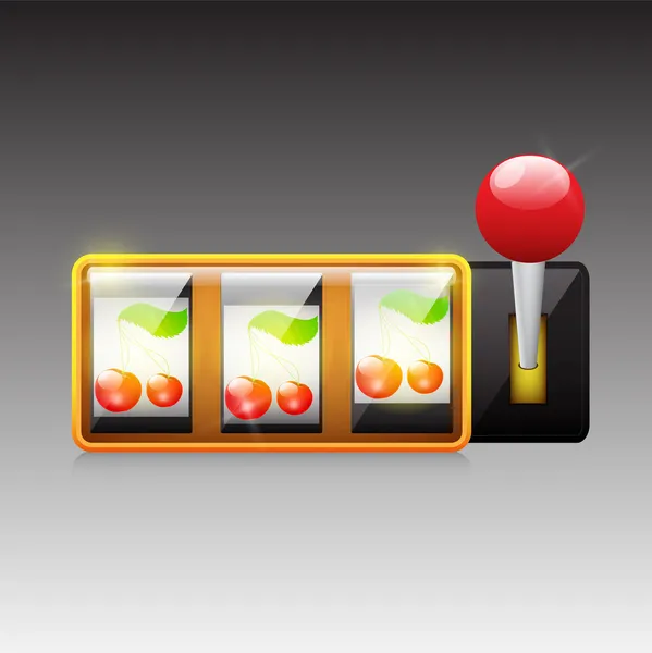 Cherries Slot Machine Vector — Stock Vector