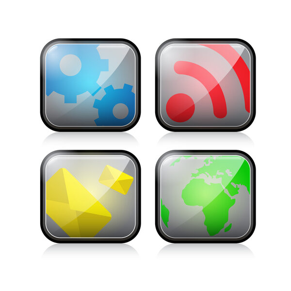 Набор векторных значков веб-сайта
