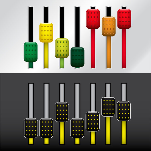 sound control panel, vector illustration 