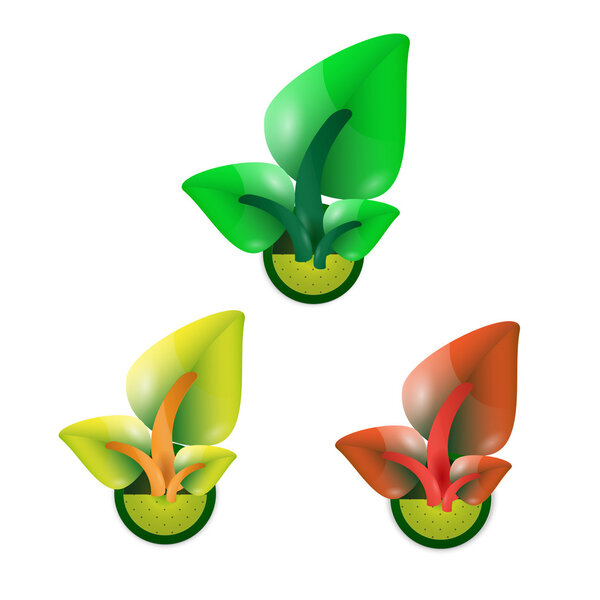 Leaves concept. Vector illustration 
