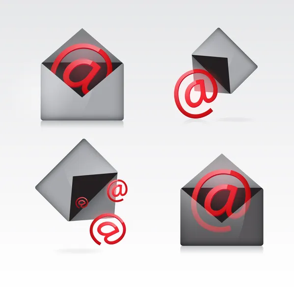 Set Vector Mail Icon — Stock Vector