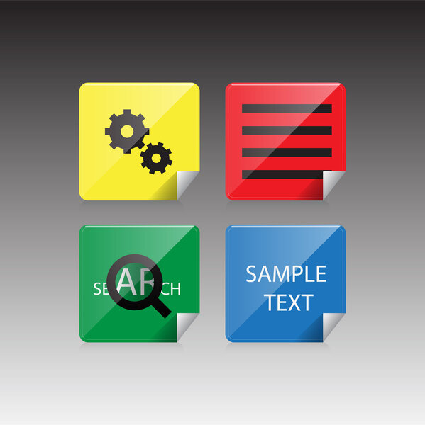 Набор векторных значков веб-сайта
