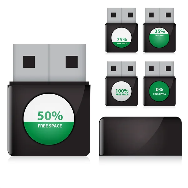 Set Vettoriale Flash Drive — Vettoriale Stock