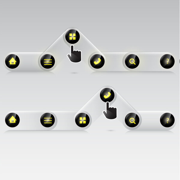 Набор векторных значков веб-сайта
