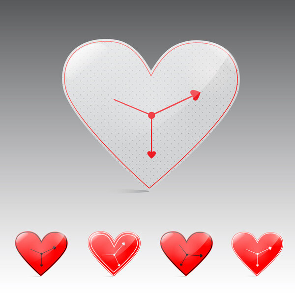 Time of the Valentine's day. Vector illustration.