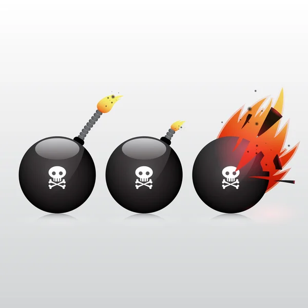 Ilustração Vetorial Black Bomb — Vetor de Stock