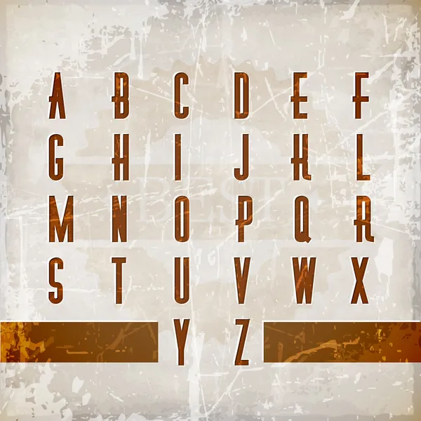 Alphabet Vectoriel Style Vintage — Image vectorielle