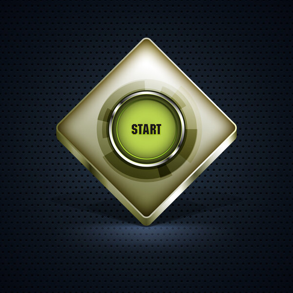 Button Start vector illustration