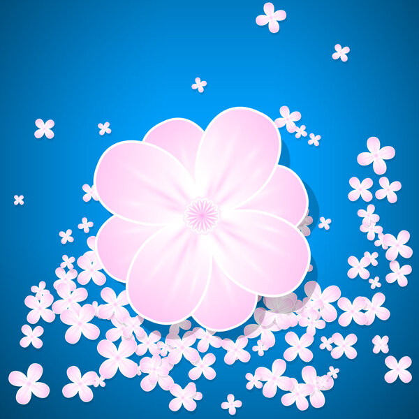 Abstract colorful flowers vector background