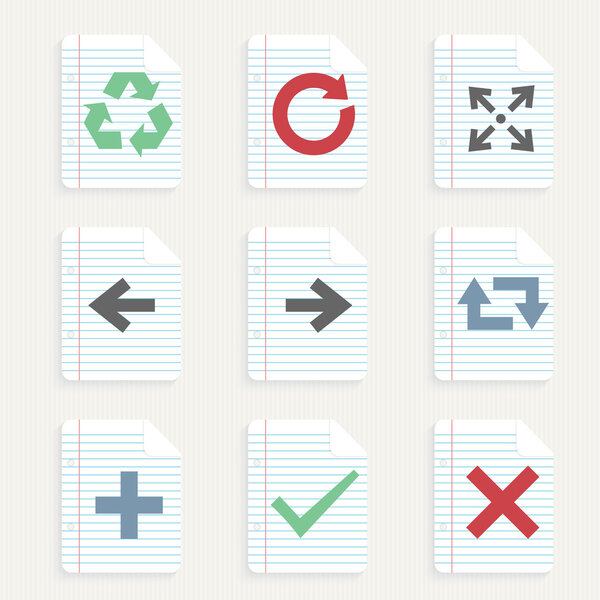 Arrows icons set vector illustration