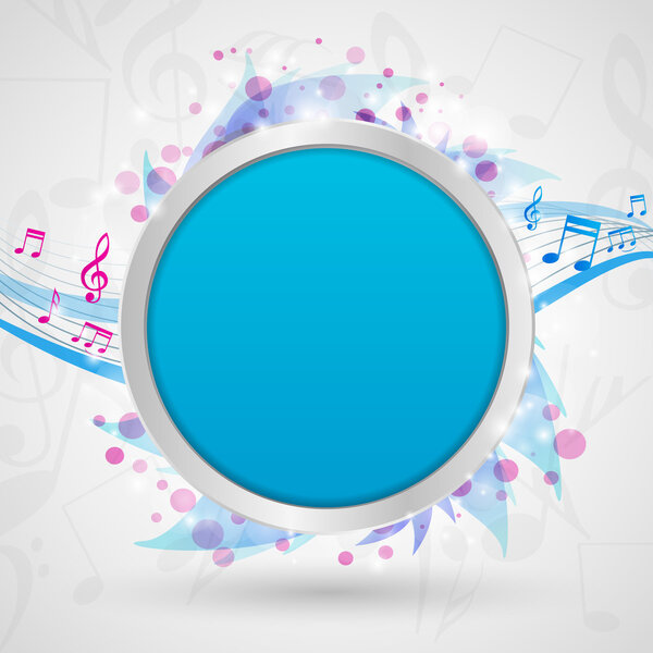 Musical notes background vector illustration